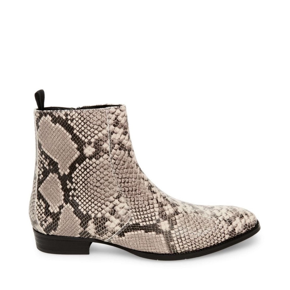 Steve Madden | Leather Snake Print Chelsea Boot